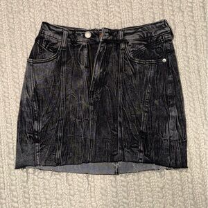 Black Denim Skirt